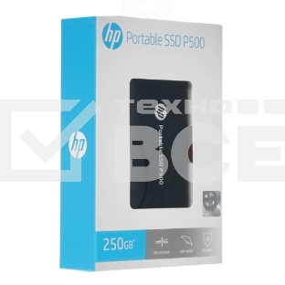 Портативный твердотельный накопитель HP P500, USB 3.1 gen.2 / USB Type-C / USB Type-A, OTG, 250 Гб, R350/W210, Черный