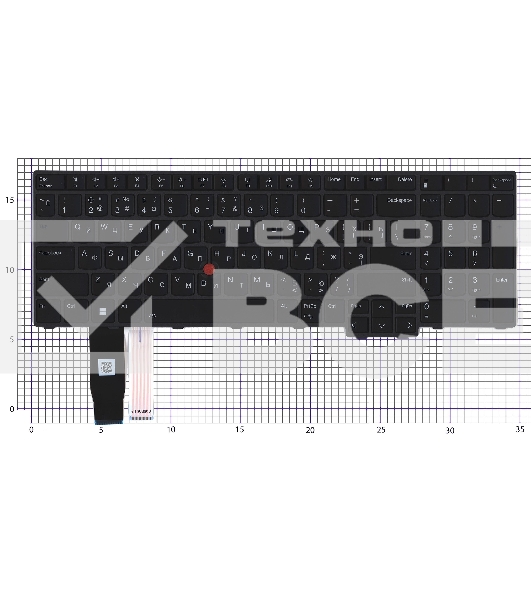 Клавиатура для ноутбука Lenovo Thinkpad P16s T16 gen1 черная