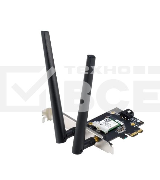 Сетевой адаптер ASUS PCE-AX1800 WIFI 802.11ax, 2402 + 574Mbpsб PCI-E Adapter, 2 антенны; 90IG07A0-MO0B00
