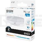 Лампа светодиодная Gauss Elementary 83833 13Вт цок.:GX53 таблетка 180B св.свеч.бел.хол. GX53 (упак.:10шт), фото5