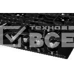 Встраиваемые газовые панели Kuppersberg FG 63 B Газовая варочная поверхность стекло, ширина 60 см, 4 газовые конфорки,комфорка повышенной мощности,автоподжиг, газ-контроль, чугунные решетки, цвет чёрный, фото 1
