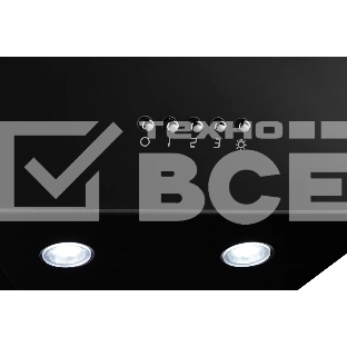 Наклонная вытяжка Monsher LEA 60 Noir, ширина 60 см, отвод/рециркуляция, 900 м3/час, электронноесенсорное управление, 3 скорости, светодиодное освещение 2*1 Вт, металлические жироулавливающие фильтры, угольный фильтр KM 102 (опция), цвет: чёрный ПРОМО