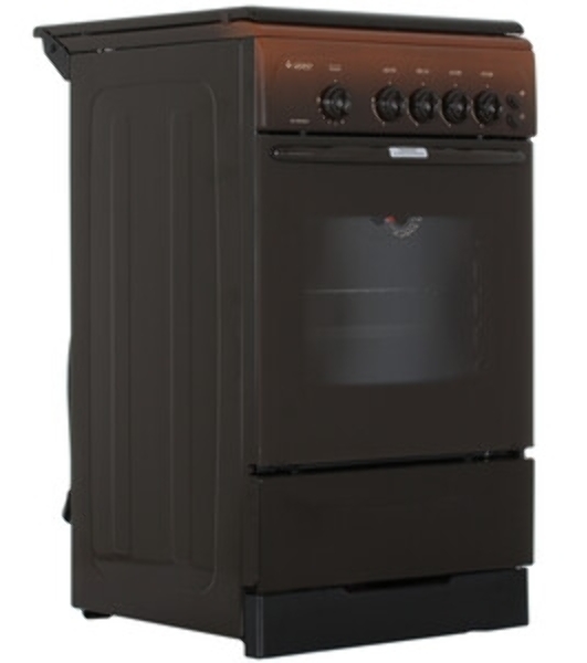 Плита газовая Gefest CG 50M04 K83 коричневый, конфорок 4 газовых, духовка 42 л, 50 см x 85 см x 57 см