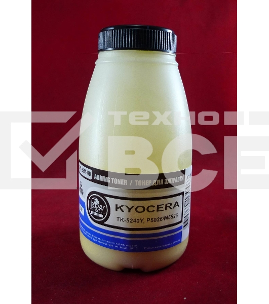 Тонер для Kyocera TK-5240Y, P5026/M5526 Yellow (фл. 50г) 3K B&W Premium фас. Россия
