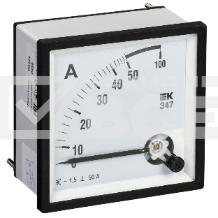 Амперметр Э47 72х72мм 50А кл. точн. 1.5 ИЭК IPA10-6-0050-E