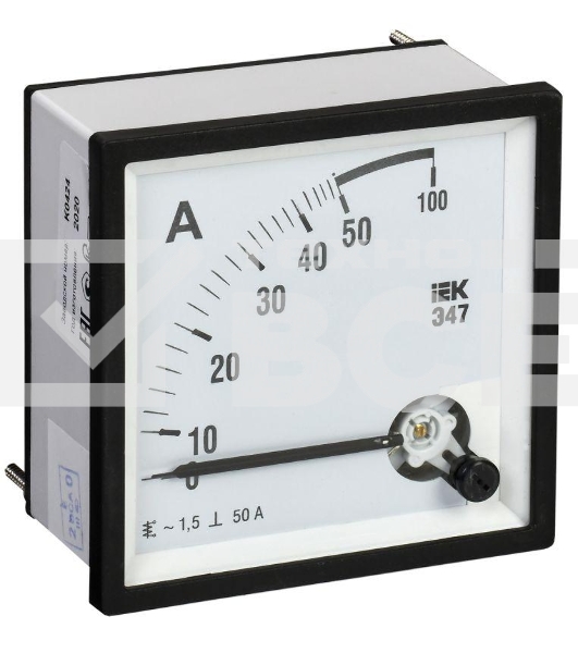 Амперметр Э47 72х72мм 50А кл. точн. 1.5 ИЭК IPA10-6-0050-E