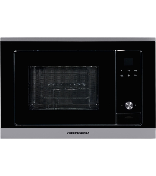 Встраиваемая микроволновая печь Kuppersberg HMW 655 X / электронное управление, мощность микроволновой печи 800 Вт, мощность  кварцевого гриля 1000 Вт, 5 уровней мощности, функция кварцевый гриль, функция автоматического разморажив, функция ручного размораживания, многофункциональный таймер, часы, внутренняя поверхность из нержавеющстали, блокировка от детей, объем микроволновой печи: 18 л