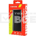 Портативный аккумулятор CANYON PB-108 Power bank 10000mAh Li-poly battery, Input 5V/2A, Output 5V/2.1A(Max), 140*68*16mm, 0.230Kg, Black, фото 1