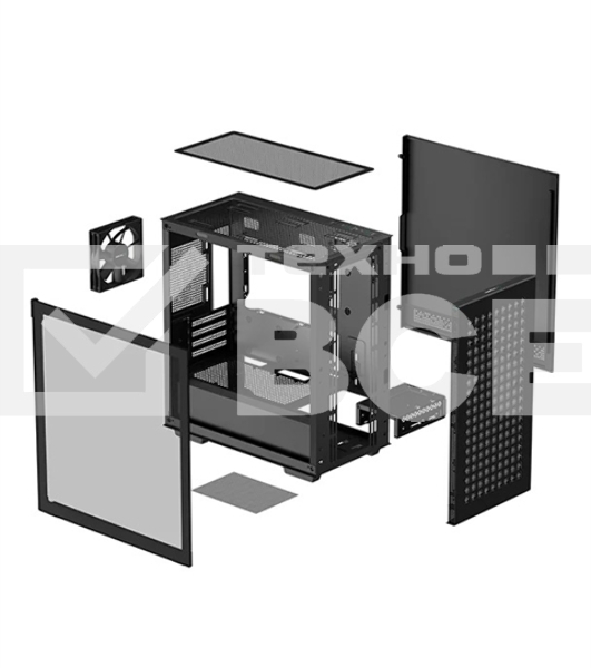 Компьютерный корпус Deepcool CH370 черный без БП mATX 1x120mm 1xUSB2.0 1xUSB3.0 audio bott PSU