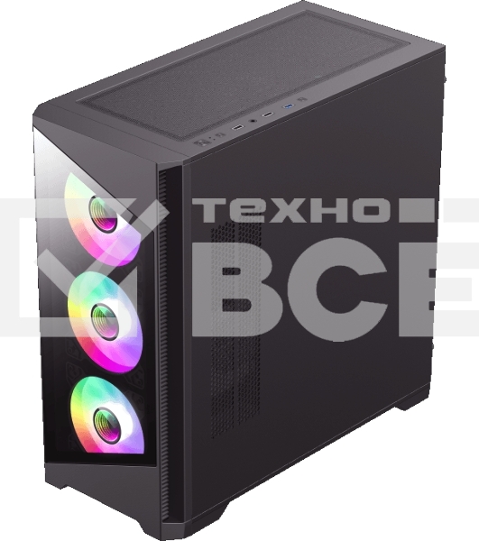 Компьютерный корпус mATX, без блока питания Gamemax Destroyer TGB mATX case, black, w/o psu, w/1xUSB3.0+2xUSB2.0, Combo Audio, w/3x12cm ARGB front fan (1xFN-12A-M6I, 2xFN-12A-S6I), w/1x12cm ARGB rear fan (FN