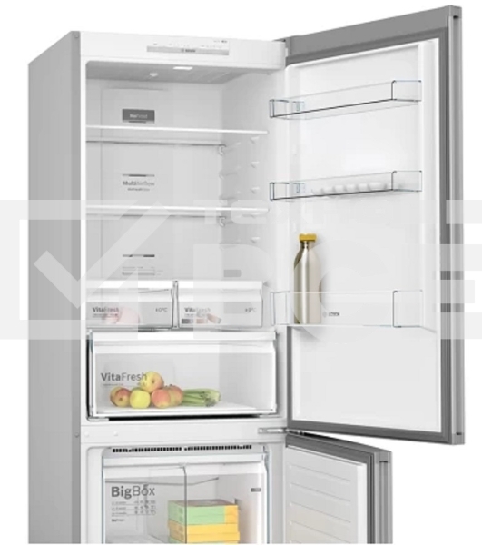 Холодильник Bosch KGN55VL21U нержавеющая сталь двухкамерный 400/105л морозилка снизу