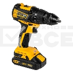 Дрель-шуруповерт аккумуляторная Denzel BLDL-IB-18-02, 18В, 2 АКБ, Кейс, фото 1