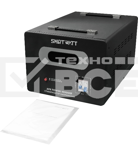 Напольный стабилизатор напряжения SMARTWATT AVR TOWER 10000RF (140W - 260W, 10000VA, 10 кВт, 50-60 Гц, LED-дисплей, реле