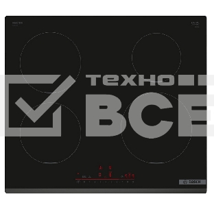 Индукционная варочная панель Bosch PIF631HB1E, 60 см, индукция, скошенные края, сенсорное управление, черный