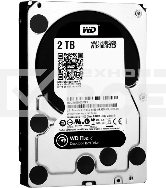 Жесткий диск Western Digital 2Tb 7200rpm Original SATA-III WD2003FZEX Black 64Mb 3.5