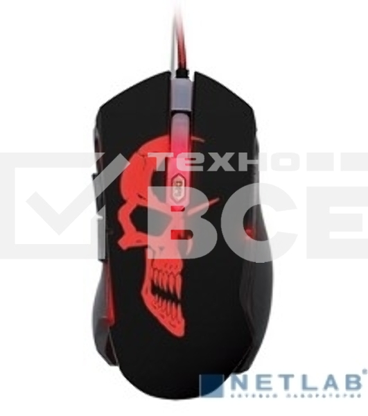 Мышь проводная Qumo Dragon War Axe M07 черный, 2400 dpi, USB, кнопки - 6