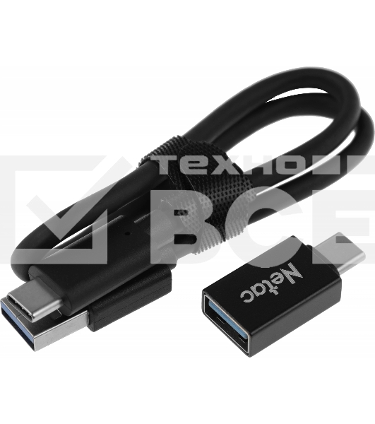 Накопитель SSD External Netac 2.0Tb Z SLIM <NT01ZSLIM-002T-32BK> (USB3.2, up to 520/480MBs, 100х29.5х9mm, Black)