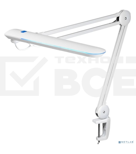 Лампа настольная бестеневая Rexant, струбцина, «Blue Stream», 60 SMD LED, белая