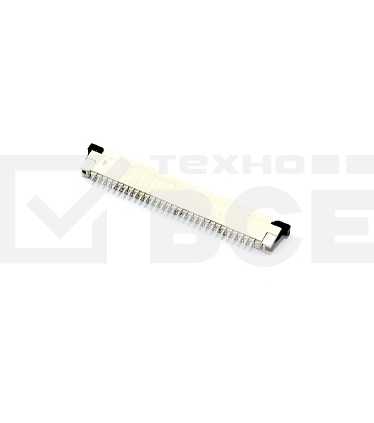 Разъем FPC  Half Coverage Bottom Contact 1.0K-BX-30PWB 30 pin высота 2мм шаг 1мм