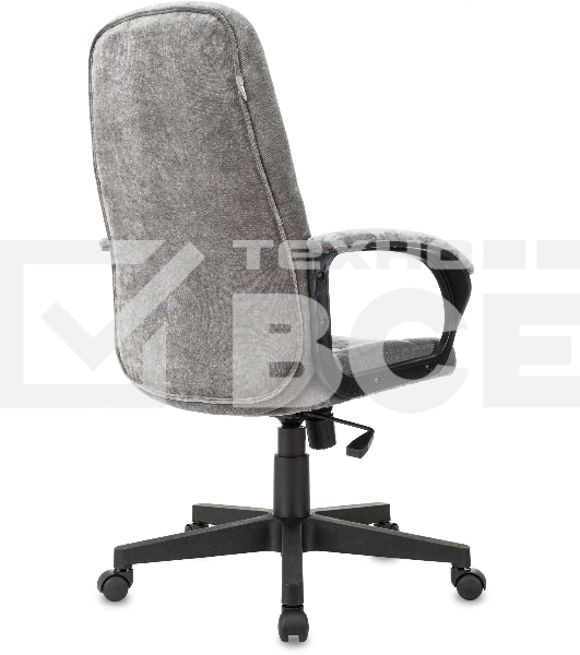 Кресло руководителя Бюрократ CH 002 Fabric Light-19 серый, крестов. пластик