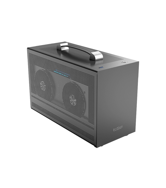 Компьютерный корпус без блока питания PCCooler I100 PRO MESH GY, Mesh Compact, серый, SPCC, no fans ITX 60/300/SFX PSU support; 1x2.5', 1x3.5', 2xPCI 1xUSB-C 3.1 308x128x190mm