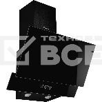 Наклонная вытяжка Monsher ROUEN 50 Noir Verre, ширина 50 см, отвод/рециркуляция, 700 м3/час, механическое кнопочное управление, 3 скорости, светодиодное освещение 2*1 Вт, металлические жироулавливающие фильтры, угольный фильтр KFM 101 (опция), цвет: чёрны, фото3