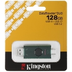 Флешка USB Kingston DataTraveler Duo (DTDEG2/128Gb), 128Gb, USB 3.2/Type-C, R/W 100/60, зеленая, фото6