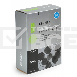Картридж струйный Cactus CS-C4871 №80 черный (350 мл.) для HP DesignJet 1050C/1055CM/1000