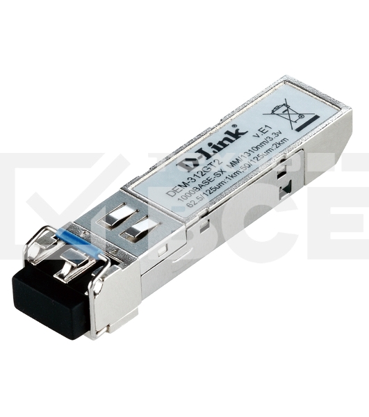 [Сетевое оборудование] D-Link DEM-312GT2/DD/F1A Модуль SFP с 1 портом 1000Base-SX+ для многомодового оптического кабеля, питание 3,3В (до 2 км)