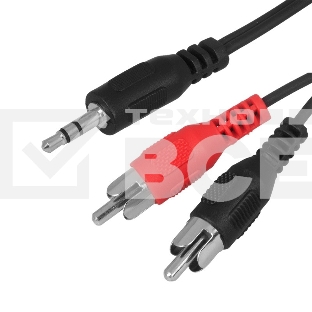 Шнур Rexant Стерео 3,5 мм - 2 RCA, 1.5 м  (10 шт./уп.)