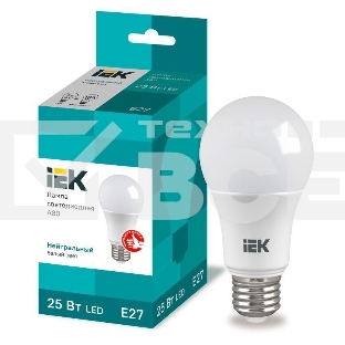Лампа LED A80 шар 25Вт 230В 4000К E27 Iek LLE-A80-25-230-40-E27