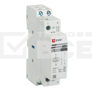 Контактор модульный EKF km-1-16-20 КМ 16А 2NO (1 мод.) PROxima