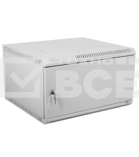 Шкаф настенный ЦМО ШРН-Э-9.500.1 9U 600x520мм пер.дв.стал.лист несъемные бок.пан. серый