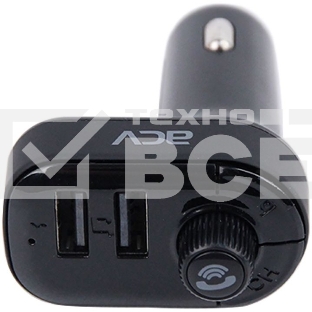 Автомобильный FM-модулятор ACV FMT-118B черный MicroSD BT USB (37399)