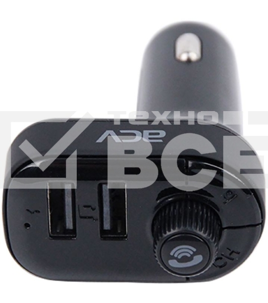 Автомобильный FM-модулятор ACV FMT-118B черный MicroSD BT USB (37399)