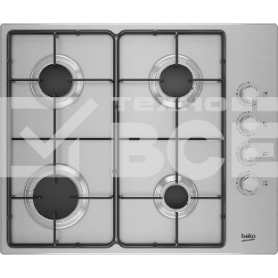 Встраиваемая газовая варочная поверхность Beko HIGG 641C3 SX, Нержавеющая сталь