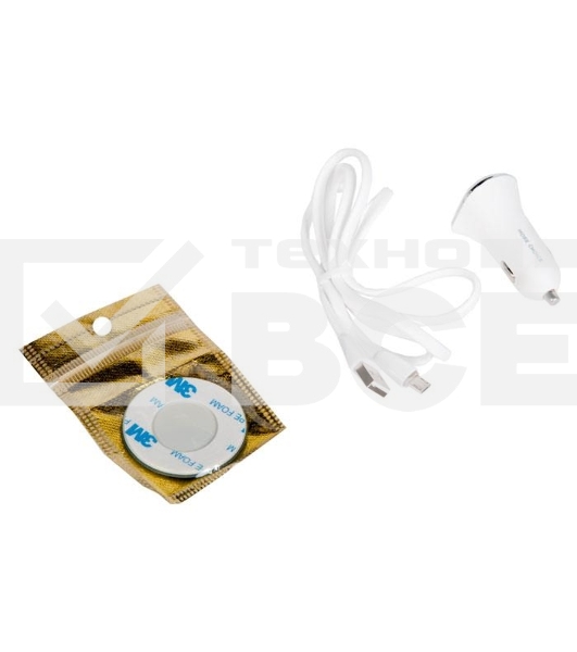 Автомобильная зарядка (от прикуривателя) 2USB 2.4A для micro USB More choice AC22m белый