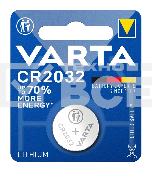Элемент питания VARTA ELECTRONICS CR 2032