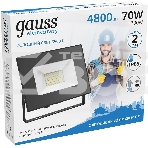 Прожектор светодиодный LED 70Вт IP65 6500К черн. Gauss 613100370, фото3