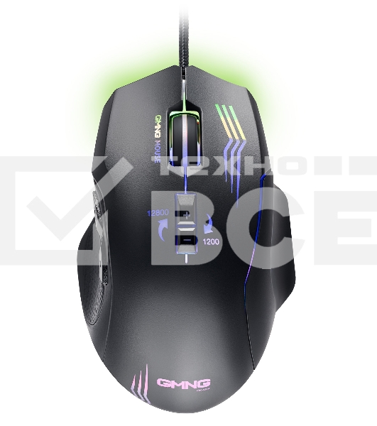 Мышь проводная GMNG 930GM черный, 12800 dpi, USB, кнопки - 7