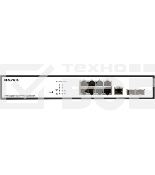 Коммутатор Managed L2 Switch 8x1000Base-T, 2x1000Base-X SFP, RJ45 Console, 19