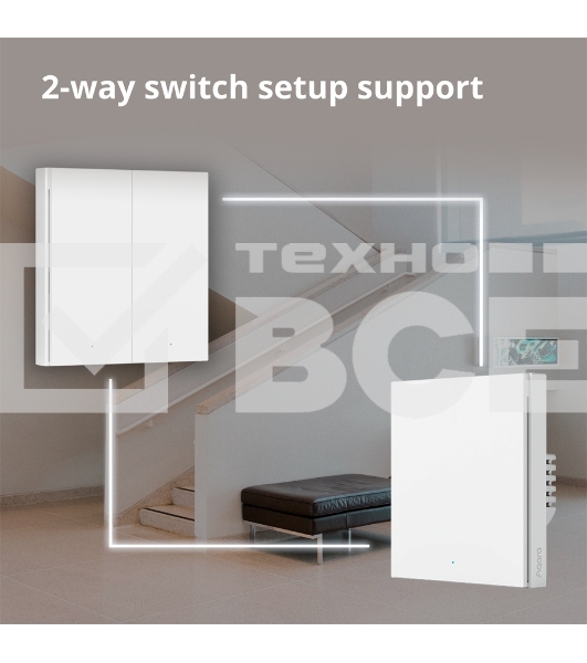 Умный выключатель Aqara Smart wall switch H1 ( (with neutral, single rocker) WS-EUK03