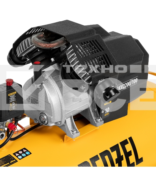 Компрессор Denzel воздушный DKV2200/100,Х-PRO 2.2 кВт, 400 л/мин, 100л 58079