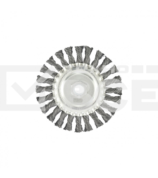 Щетка Matrix для УШМ, 125 мм, М14, Плоская, крученая проволока 0,5 мм