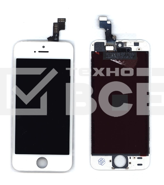 Дисплей для Apple iPhone 5S в сборе с тачскрином (AAA) белый