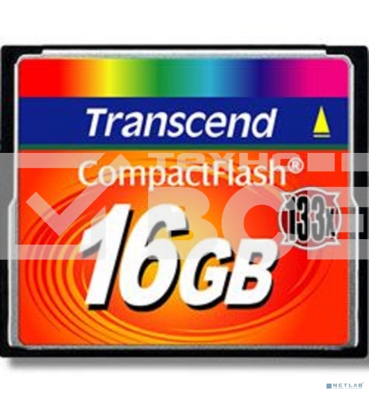 Флеш карта Transcend CF TS16GCF133/CF (Compact Flash)/16 ГБ/40 МБ/с