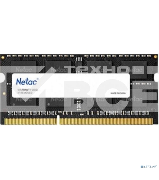 Оперативная память NETAC Basic, DDR3L, 8GB (1x8GB), 1600MHz, CL11, SO-DIMM