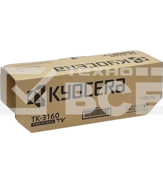 Картридж лазерный Kyocera TK-3160 (1T02T90NL0/1T02T90NL1) черный для P3045dn/P3050dn/P3055dn/P3060dn 12500 стр.