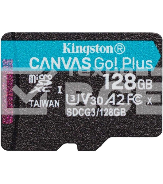 Карта памяти Kingston 128GB microSDXC Canvas Go Plus 170R A2 U3 V30 Card + ADP EAN: 740617301182