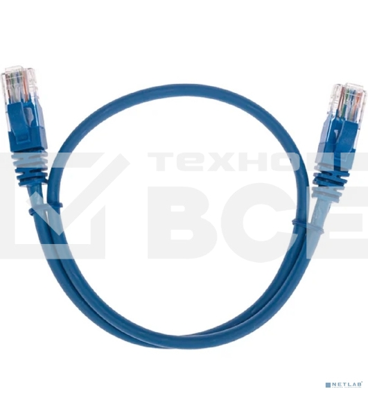 Патч-корд U/UTP, CAT 5e, RJ45-RJ45, 26AWG, ZH нг(А)-HF, синий, 0,5м  REXANT